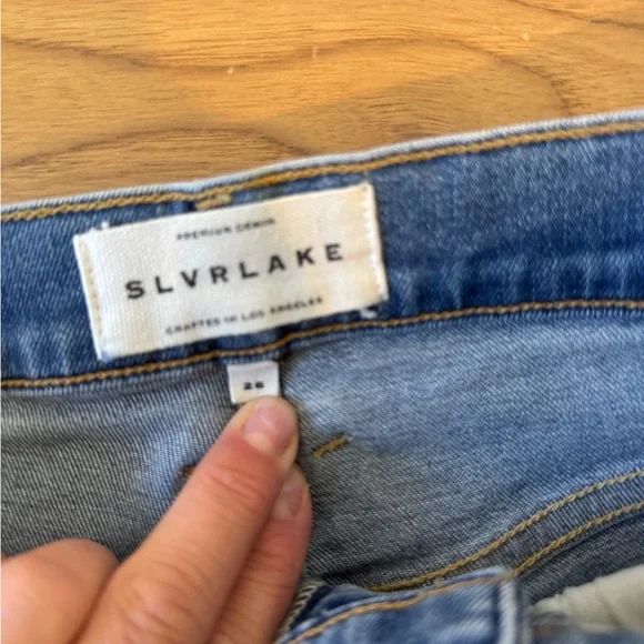 SLVRLAKE Light Blue Straight Leg Jeans - Picture 3 of 3